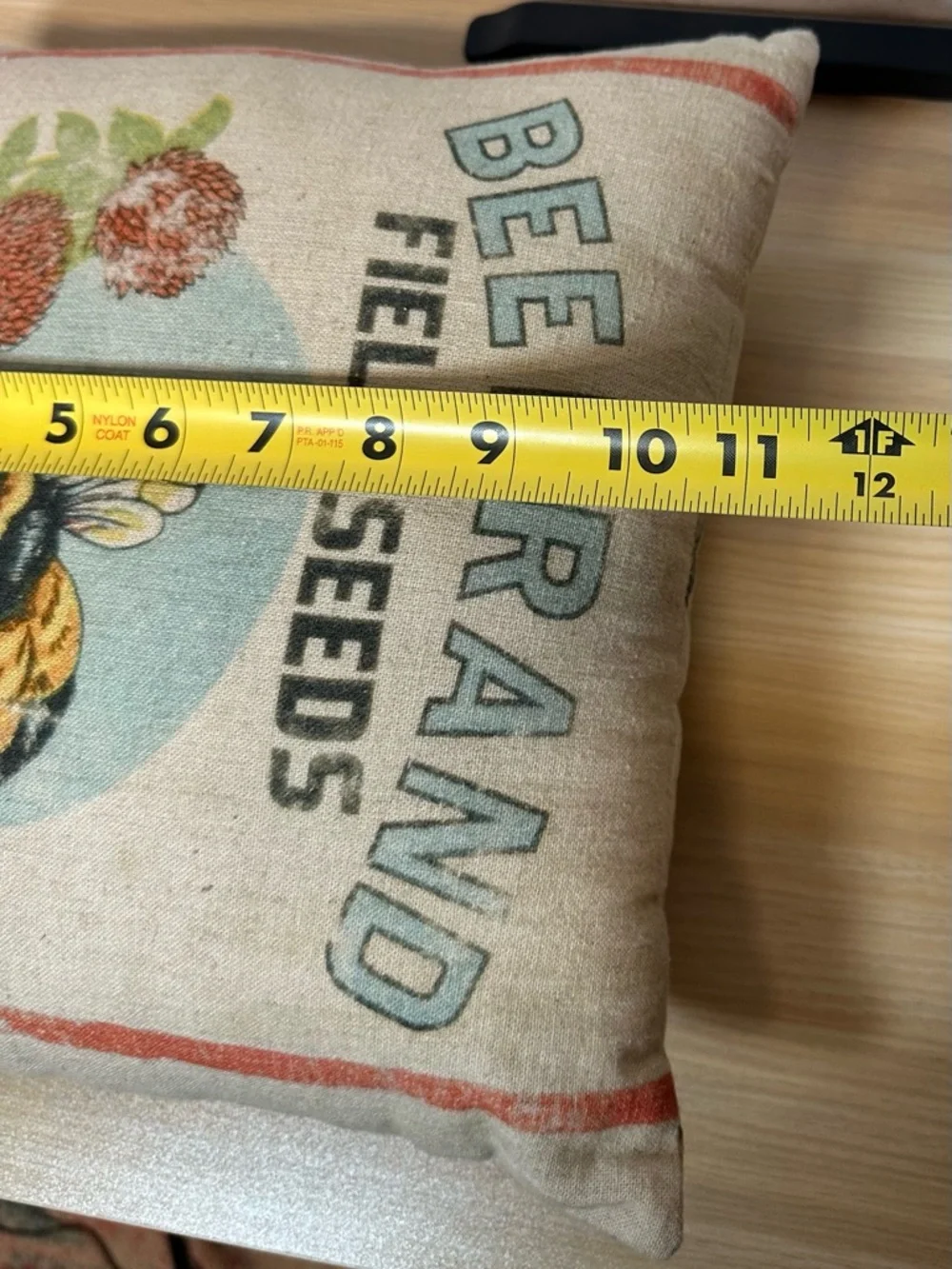 Primitives by Kathy Linen Pillow with Bee and Red Stripe - Picture 7 of 7